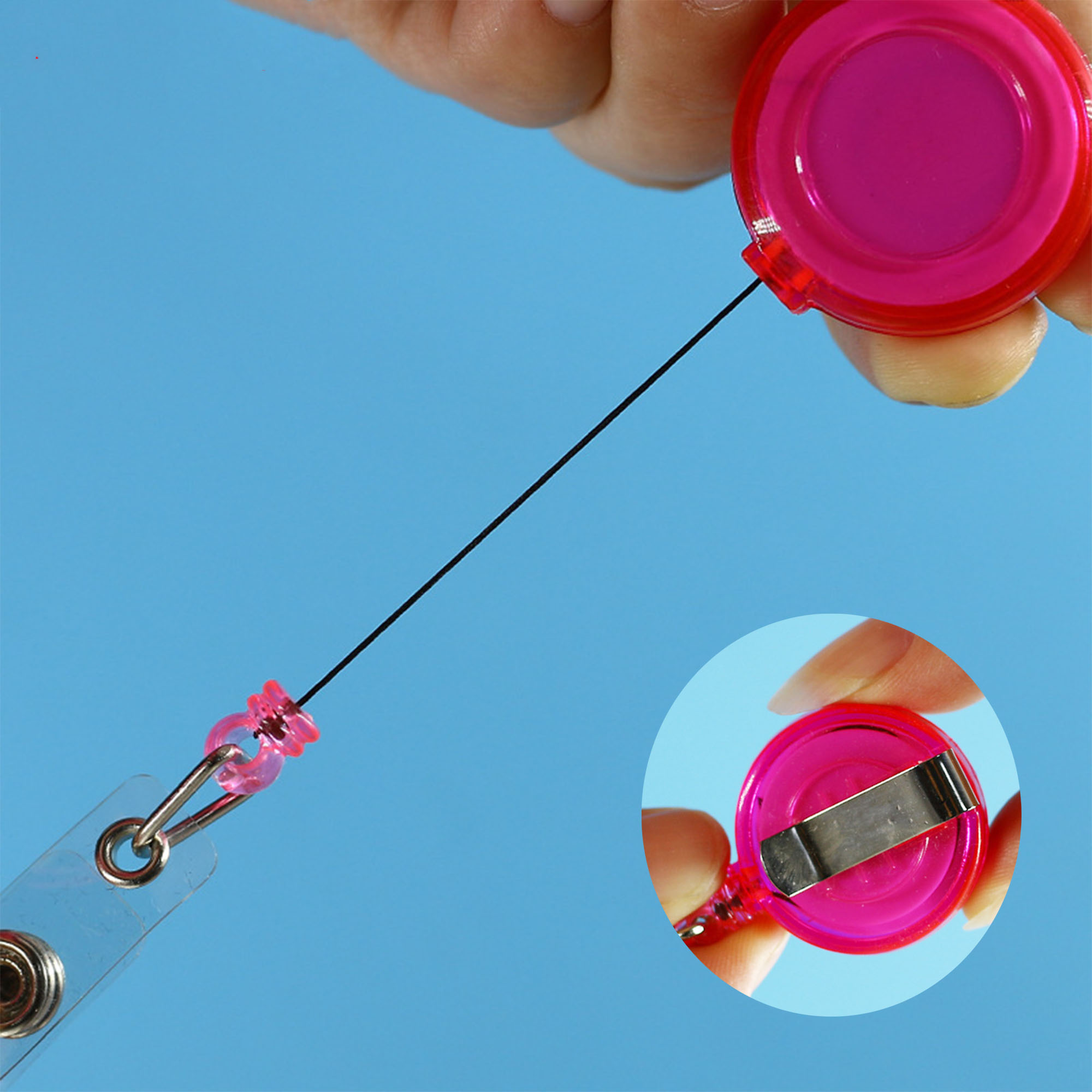 Round Clip-On ID Badge Holder 2