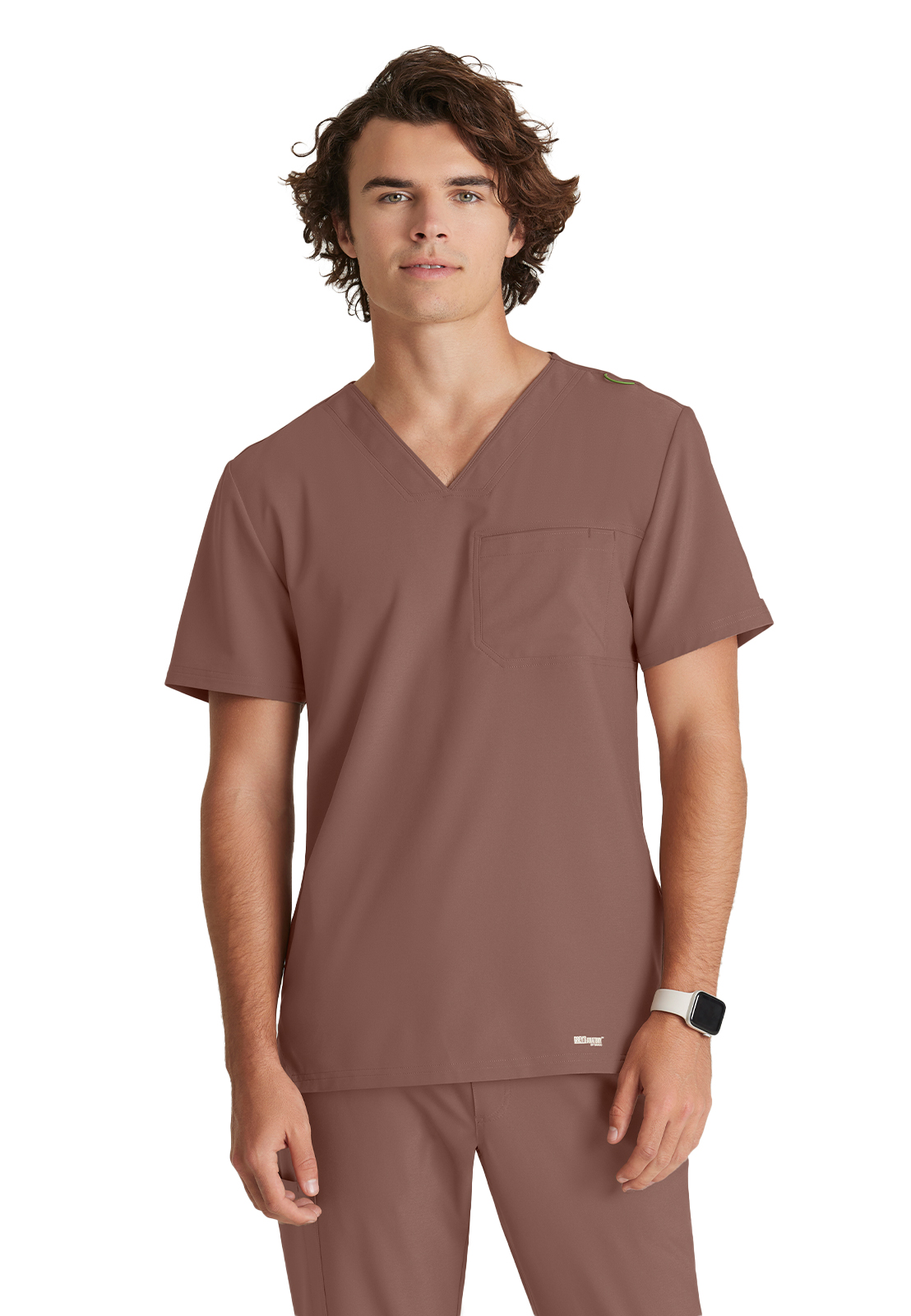 Grey's Anatomy Evolve Stretch - Men's One-Pocket V-Neck Journey Scrub Top 49