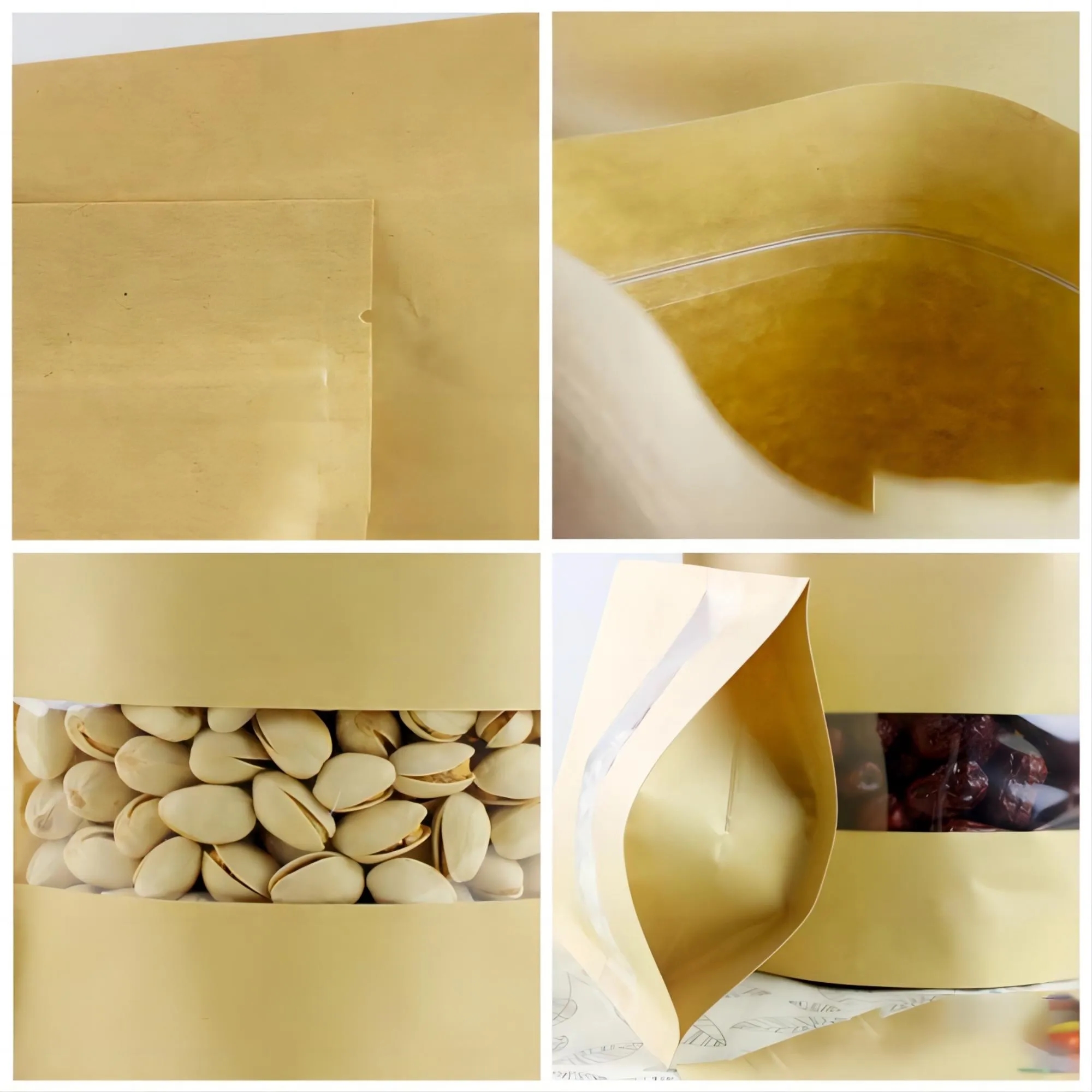 Kraft Paper Self Standing And Sealing Bag 3