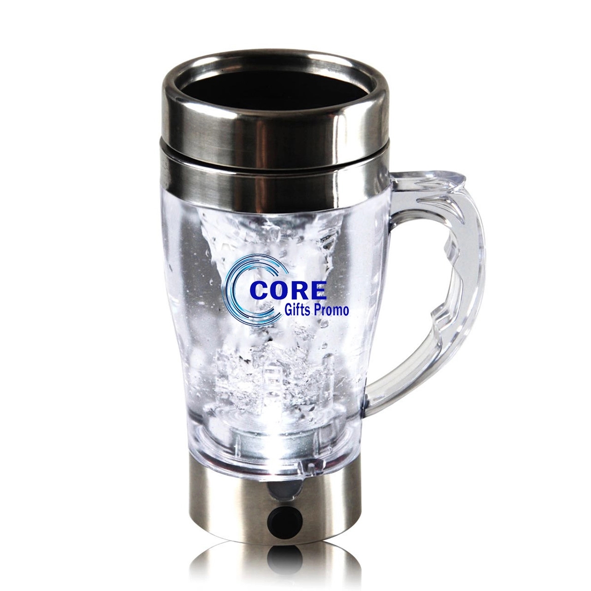 Plastic Transparent Self-stirring Coffee Mug 2