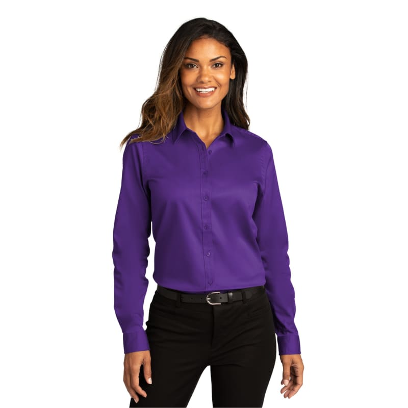 Port Authority Ladies Long Sleeve SuperPro React Twill Shirt. 20
