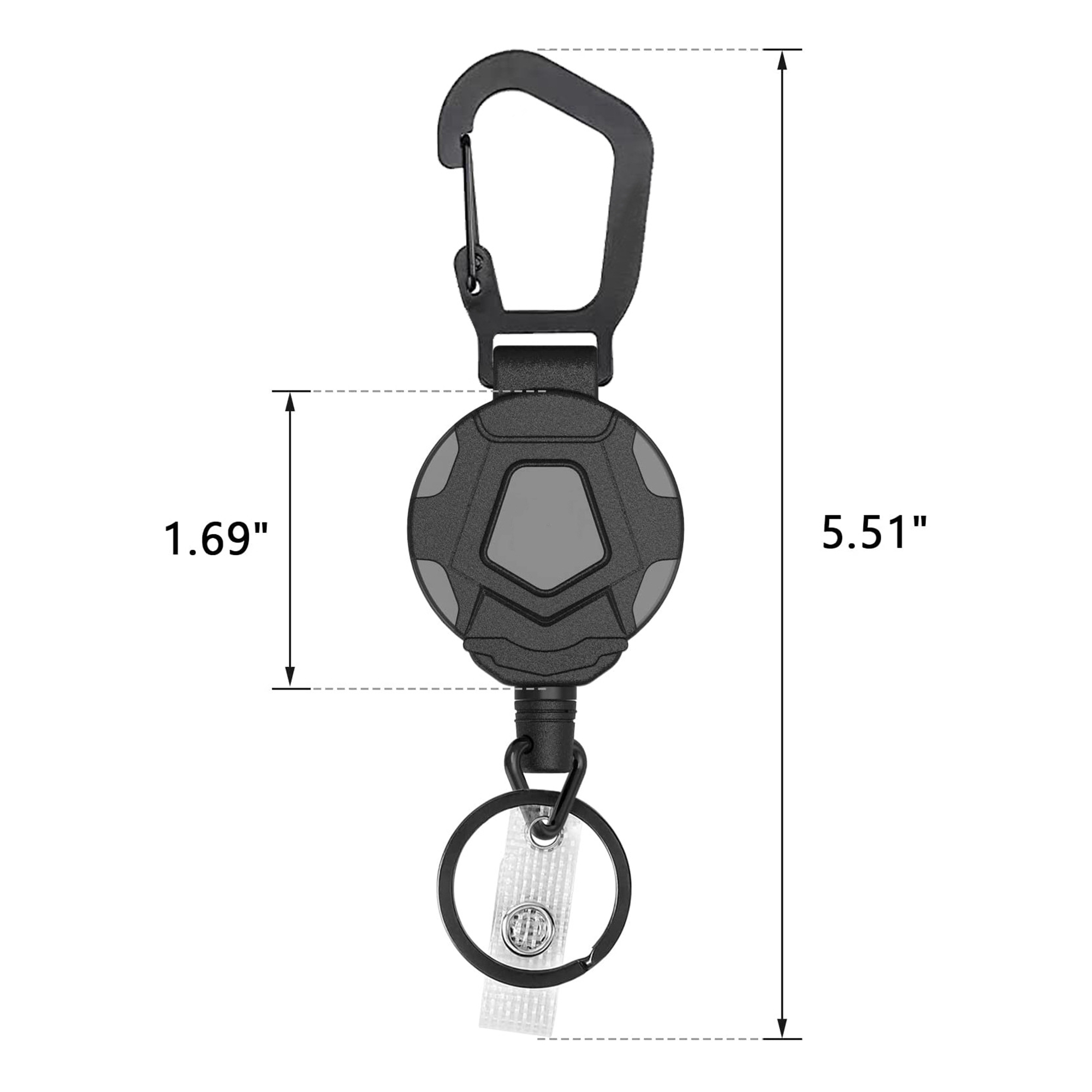 Retractable Badge Reel With Key Ring 1