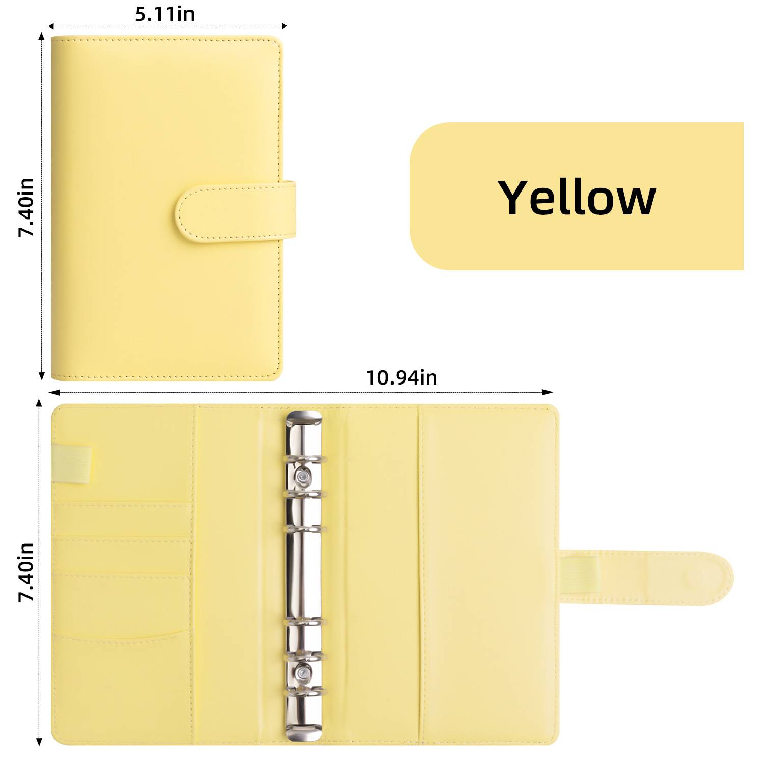 A6 PU Leather 3 Ring Binder/Notebook 9