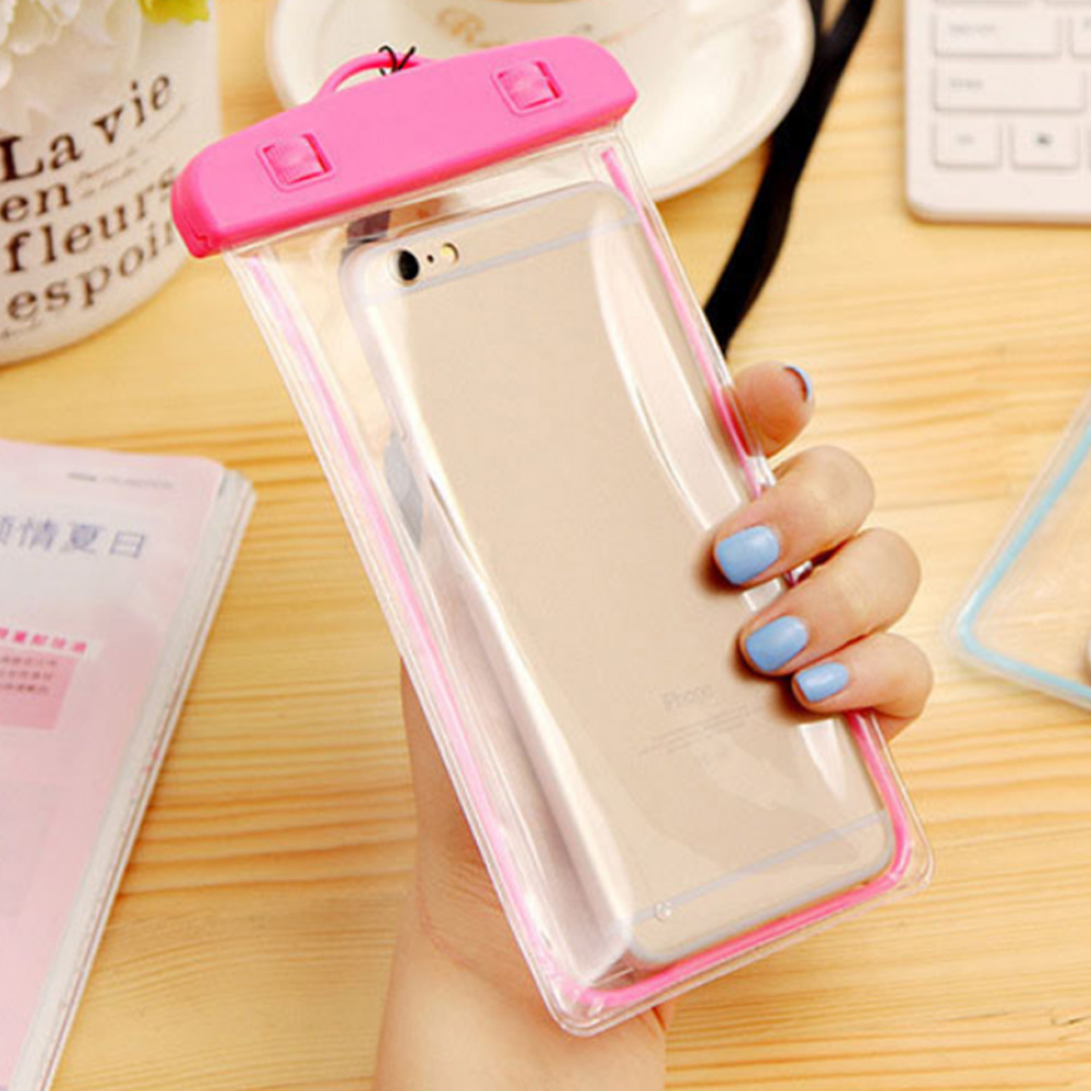 Fluorescent mobile phone waterproof bag 4