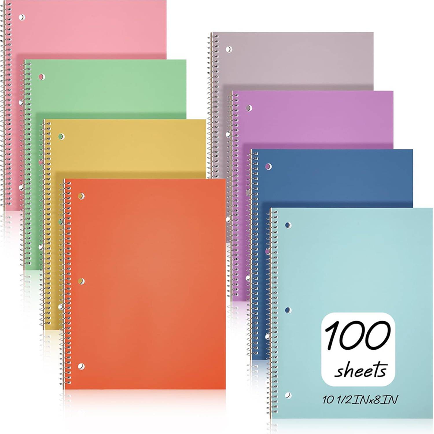 8Pcs Tearable Spiral Notebook Set 4