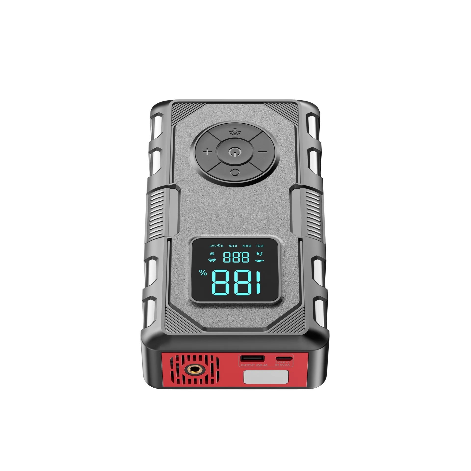 Multi-function Car Emergency Jump Starter W/ Air Compressor 3