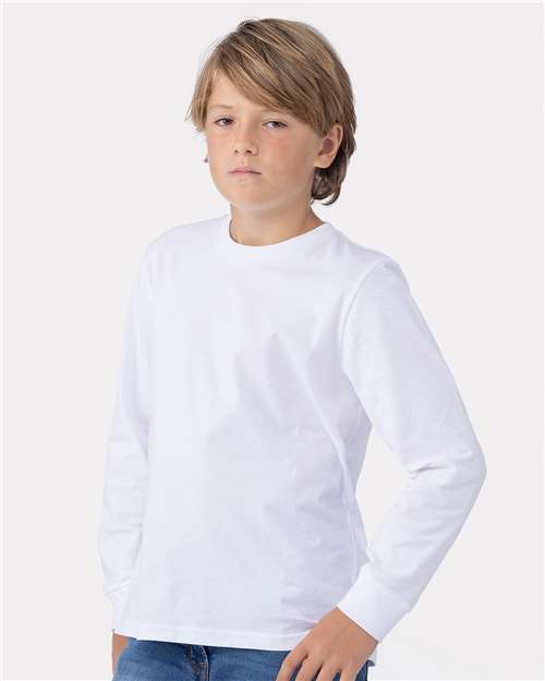 Youth Cotton Long Sleeve Tee - 3311 40