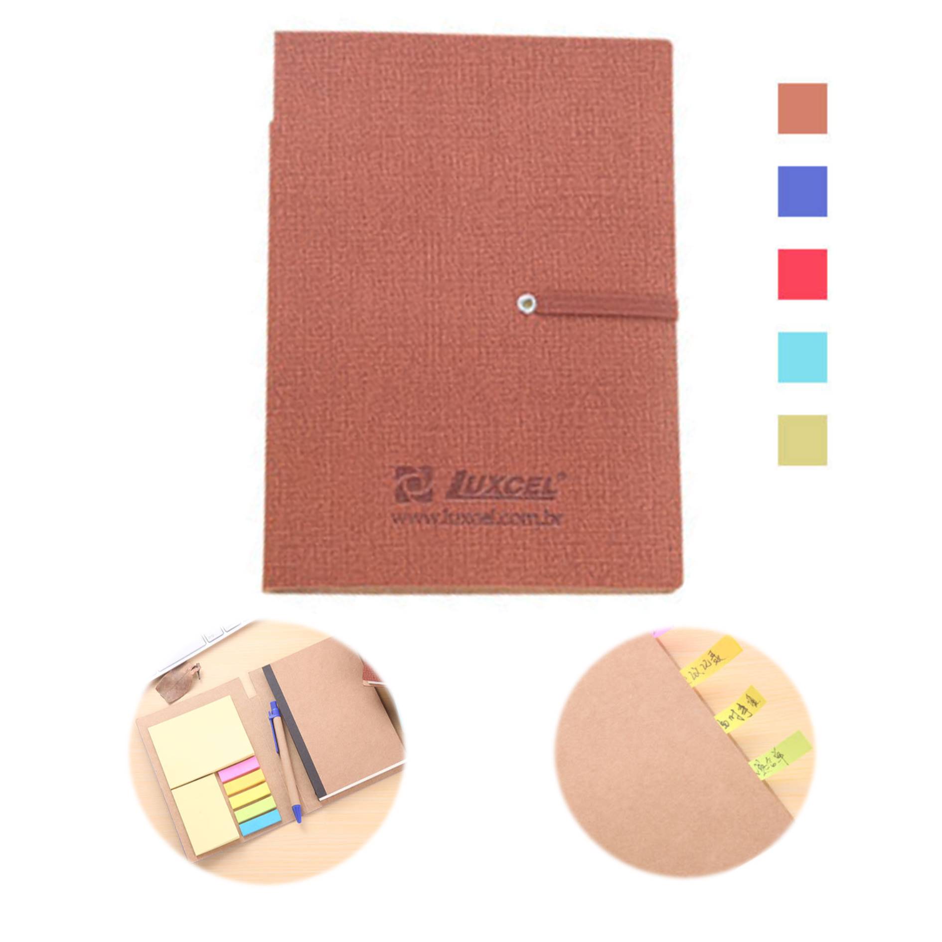 PU Leather Cover Notebook With Pen Holder 2