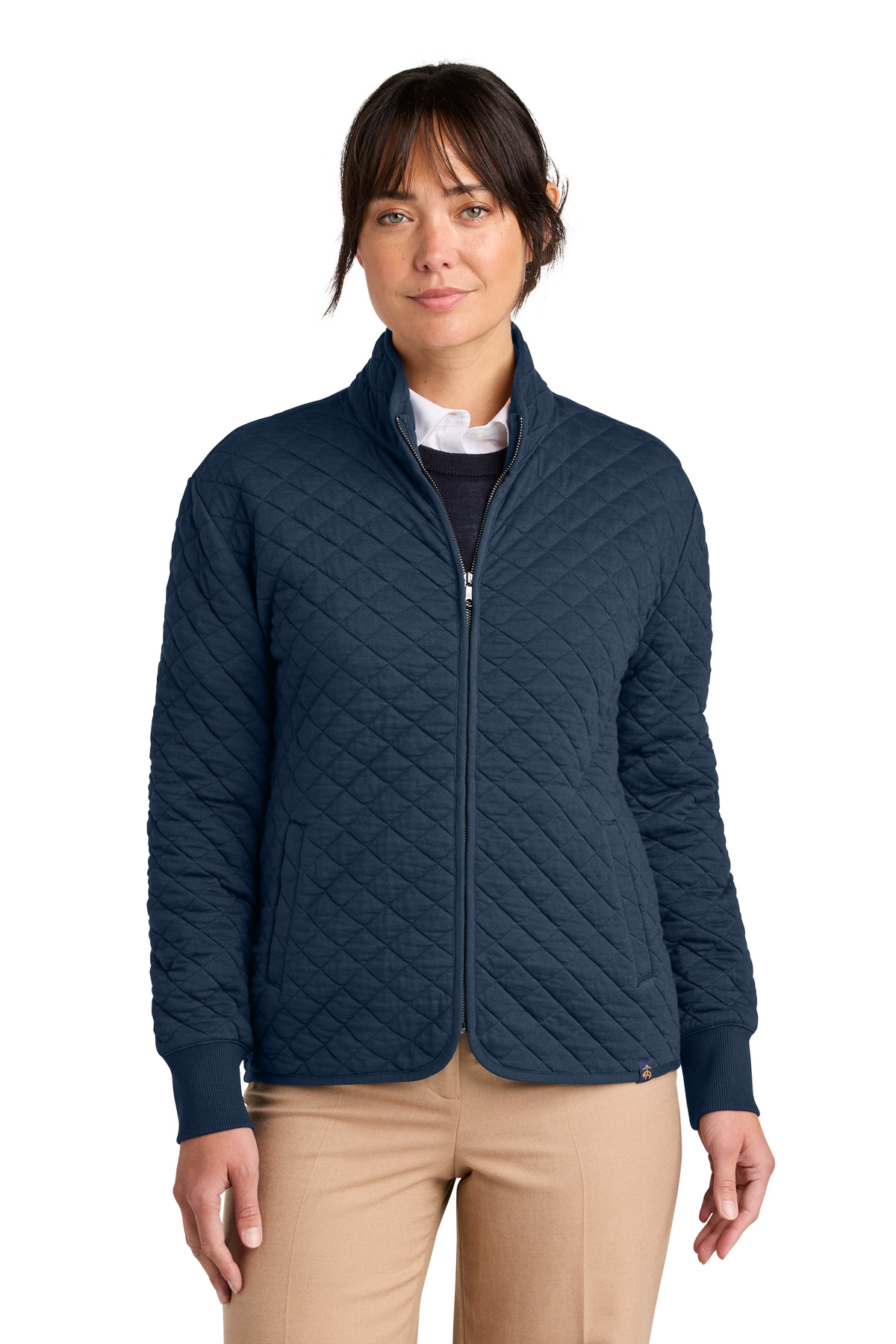 Brooks Brothers Women's Diamond Quilt Full-Zip BB18213 9