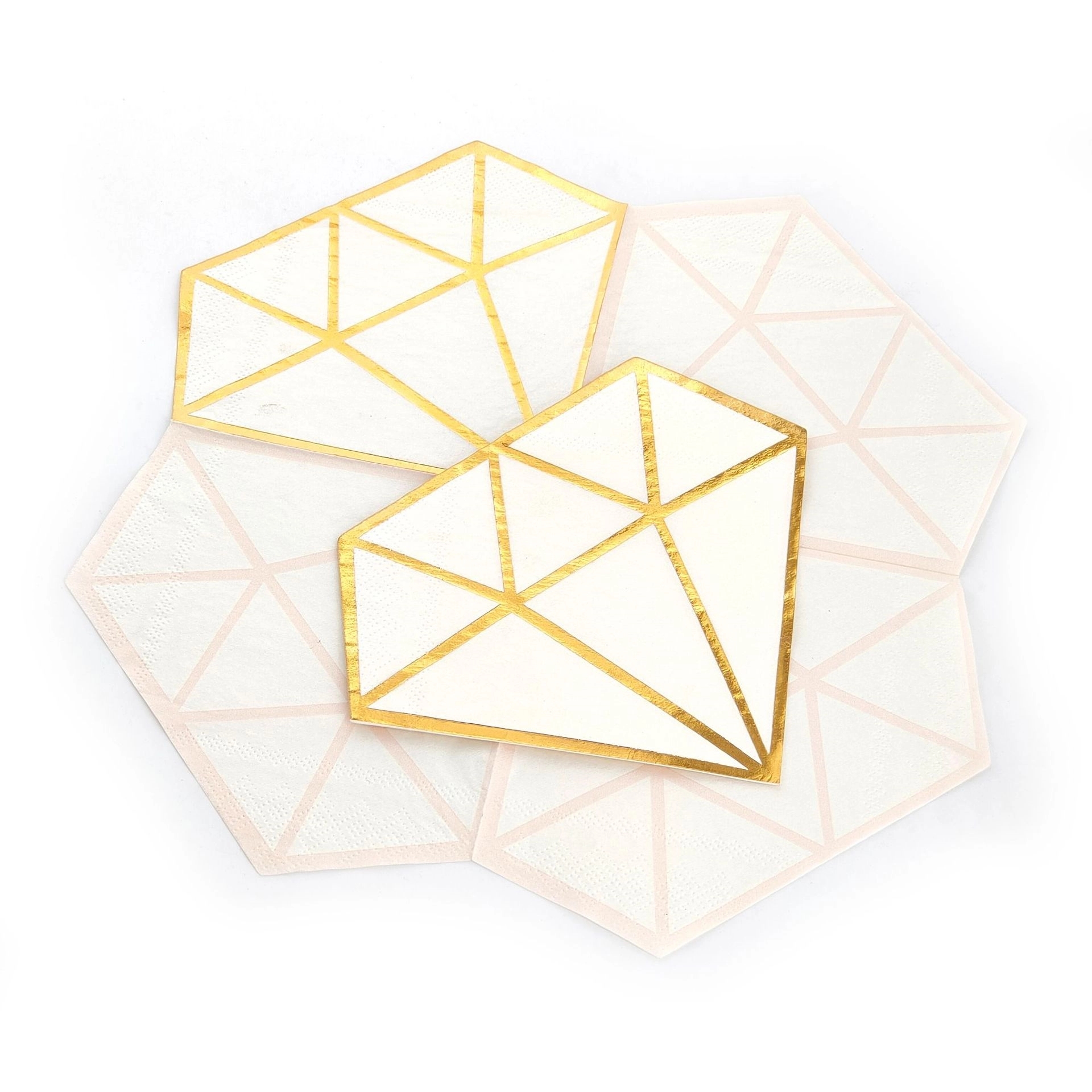 Custom Gold Foil Diamond Die Cut Paper Party Napkins 6