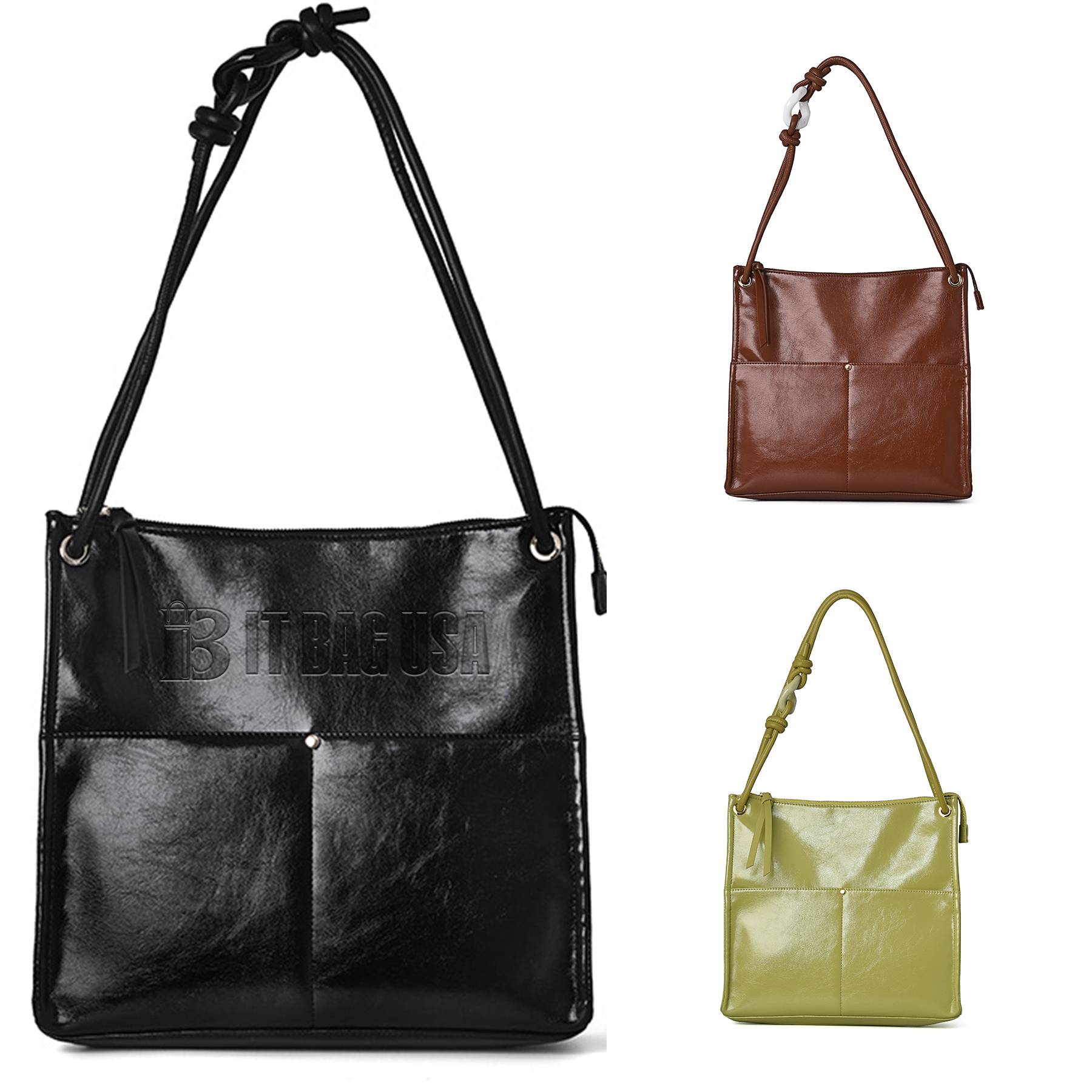 Ladies Large Capacity PU Tote Bags, custom tote bag with logo imprint 3
