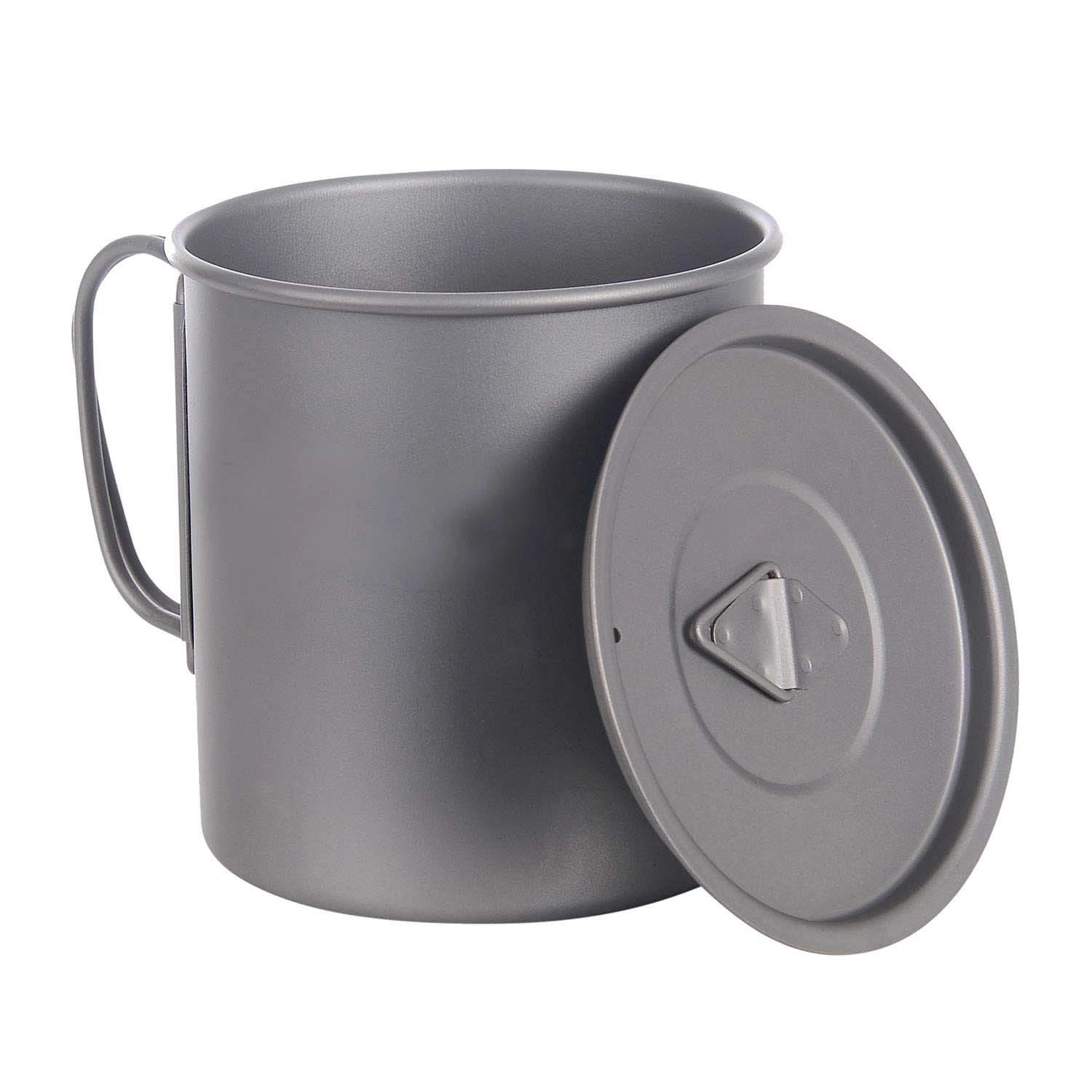 Titanium Cup Camping Mug Foldable Handle 4