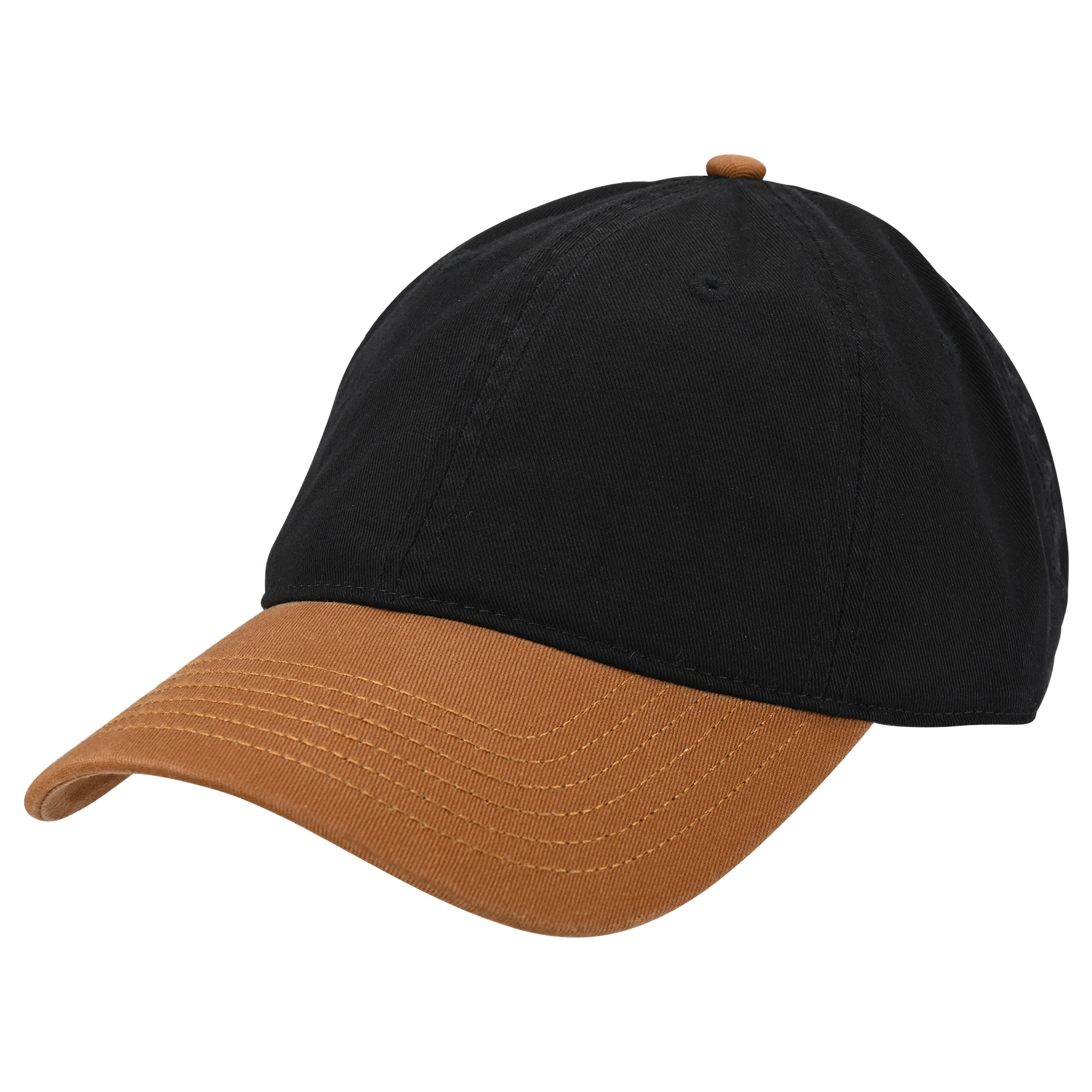 6-Panel Twill Cotton Two Tone Curved Brim Baseball Cap 3