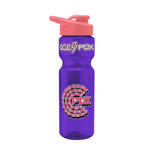 Blazer 28oz Transparent Bike Bottle w/Drink-thru Lid 1041