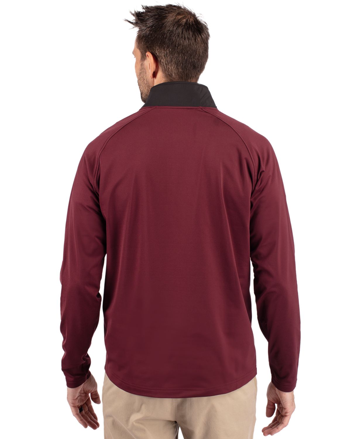 Cutter & Buck Adapt Eco Knit Hybrid Recycled Mens Quarter Zip 47