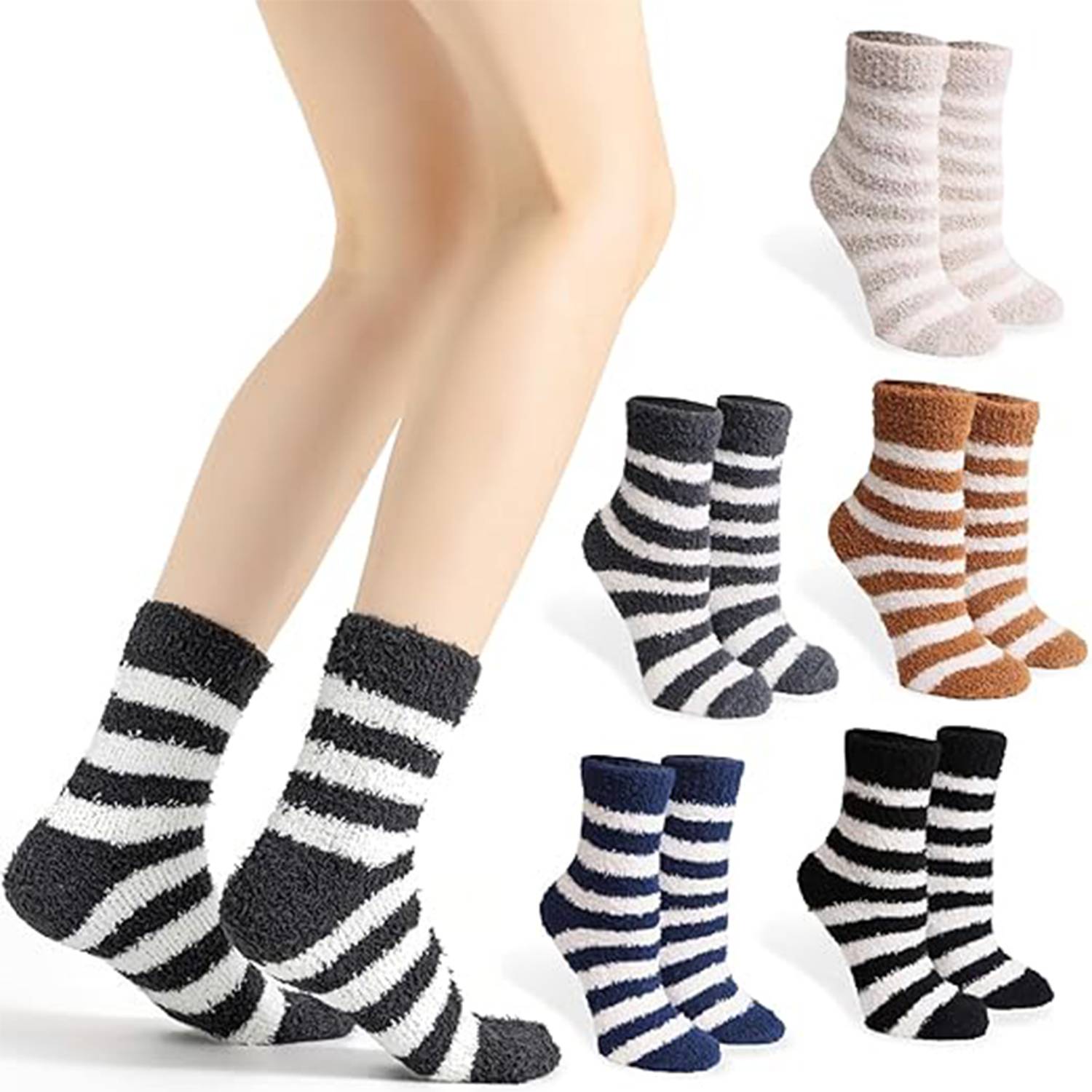 Super Soft Fuzzy Winter Colorful Home Slipper Socks 2