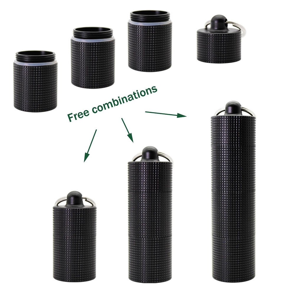 3 Compartments Aluminum Alloy Waterproof Pill Box Dispenser 1