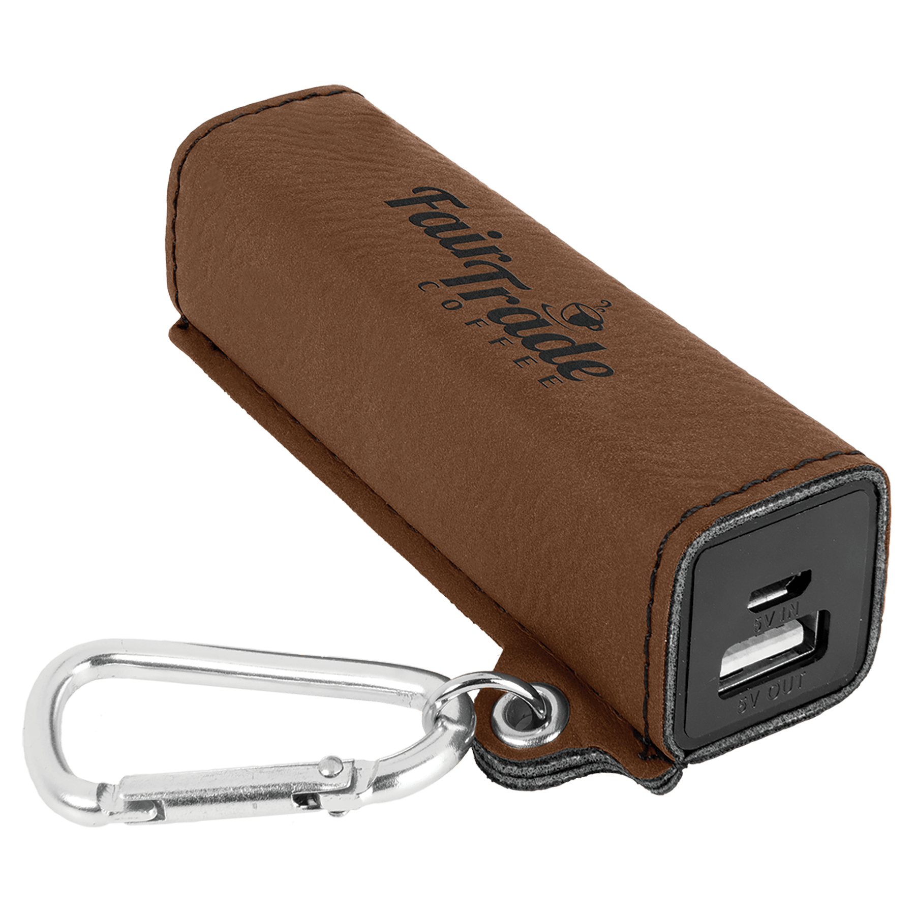 Laserable Leatherette 2200 Mah Power Bank With Usb Cord 8