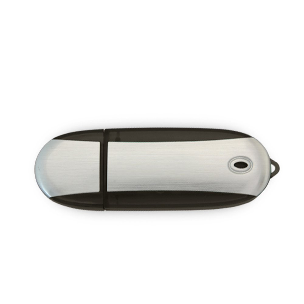 Lemont Brushed Aluminum Oval USB Flash Drive