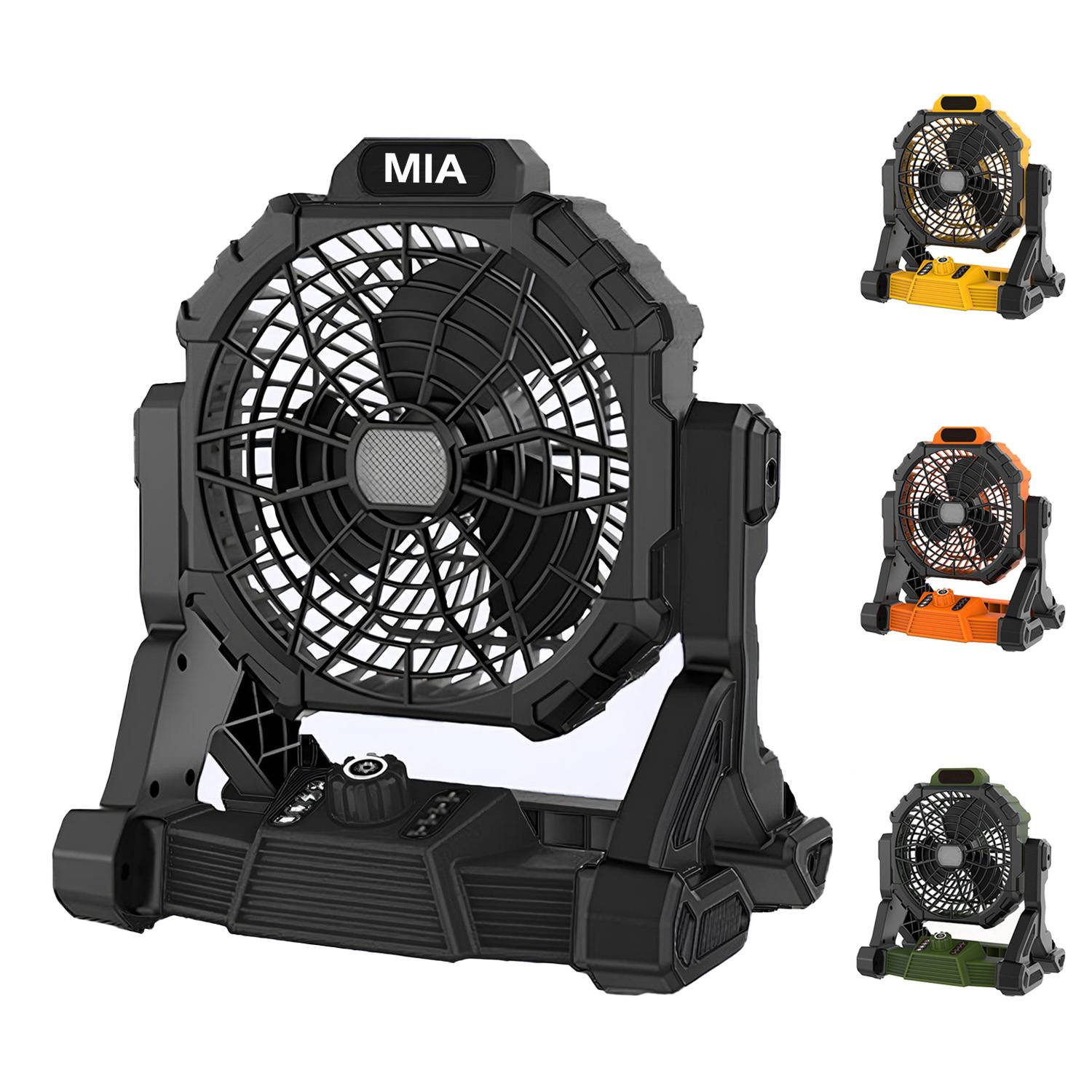 Battery Powered Camping Fan With LED Lights 2
