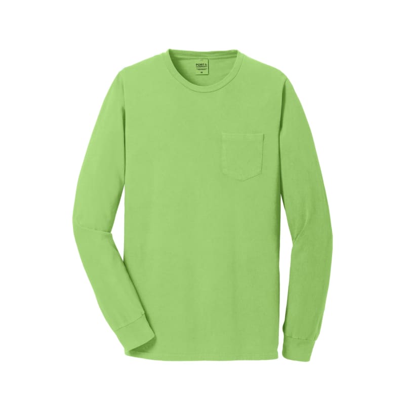 Port & Company Beach Wash Garment-Dyed Long Sleeve Pocket Tee 32