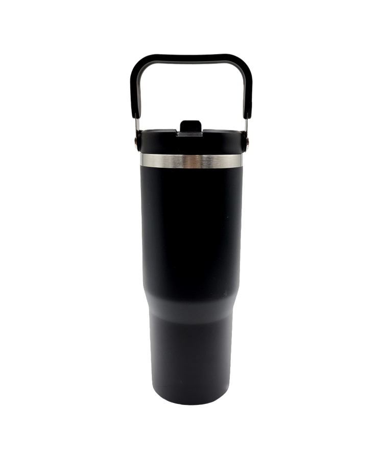 30oz. Stainless Steel Insulated Mug w/ Handle & Straw 4