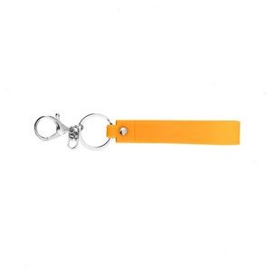 Vibrant Pure Color PVC Keychain Key Ring With Customizable Options 16