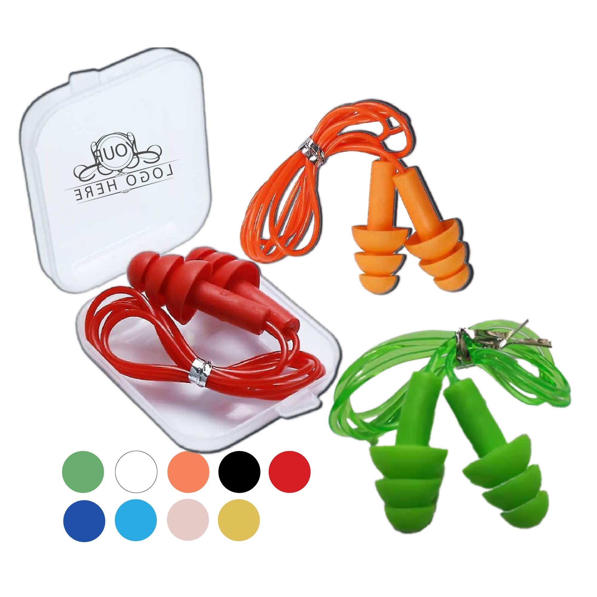 Earplugs Reusable Silicone Ear Plugs In Storage Cases 1