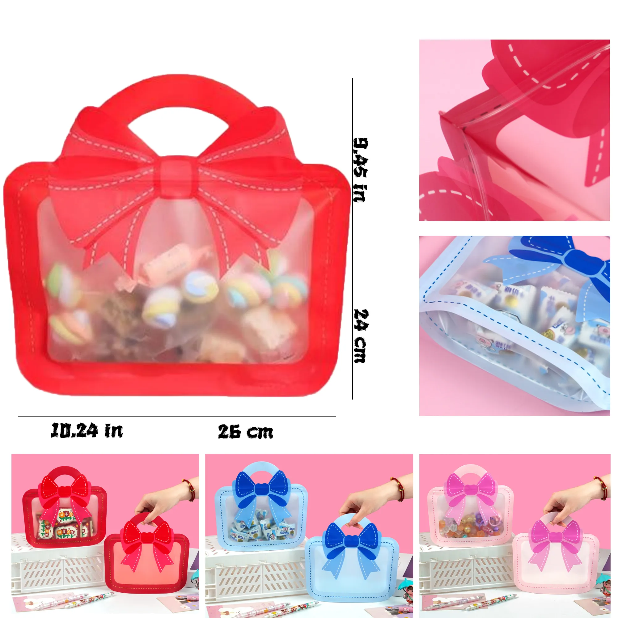 Bow-Tie Handbag Style Snack Pouch 3