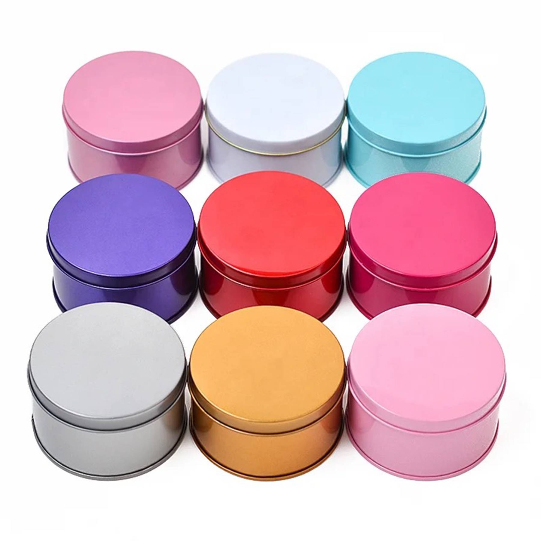 Round candy snack tin box 2