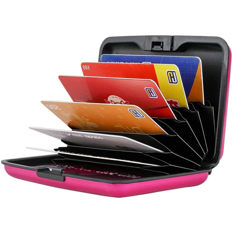 RFID-Blocking Aluminum Colorful Wallet Credit Cards Holder 4