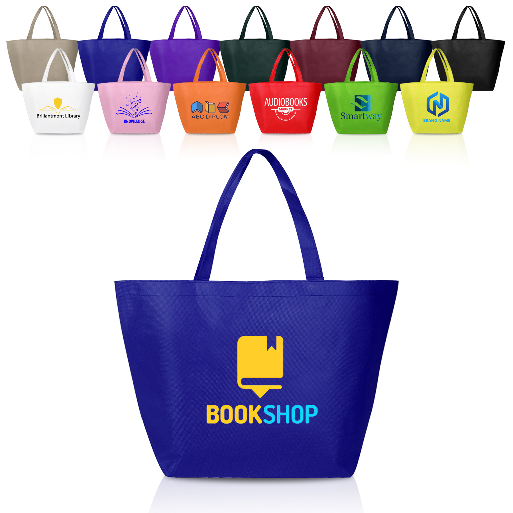 Non-Woven Budget Shopper Tote Bag(20"Wx13"H) 9