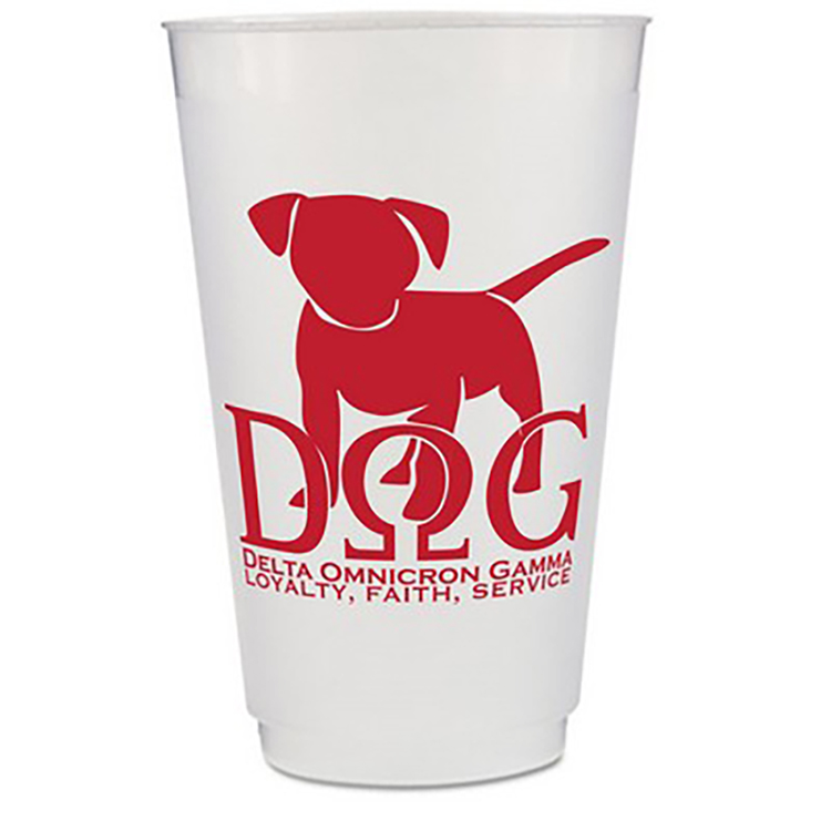 Unbreakable Translucent 20 oz. Frost-Flex cup 1