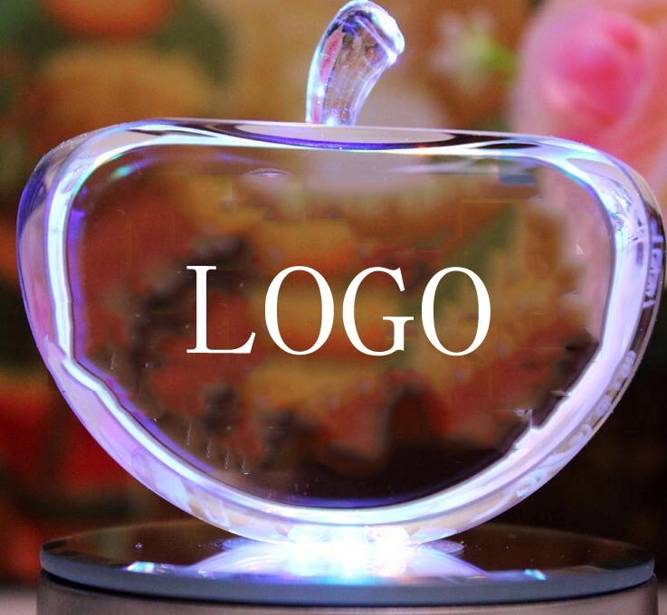 Personalized Crystal Apple Award for Teachers 4