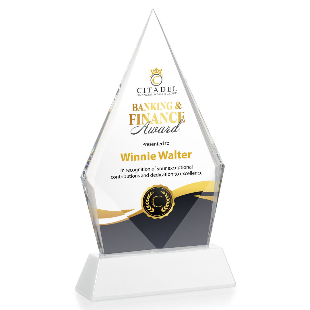 Shelton VividPrint™ Award on Newhaven Base - White 15