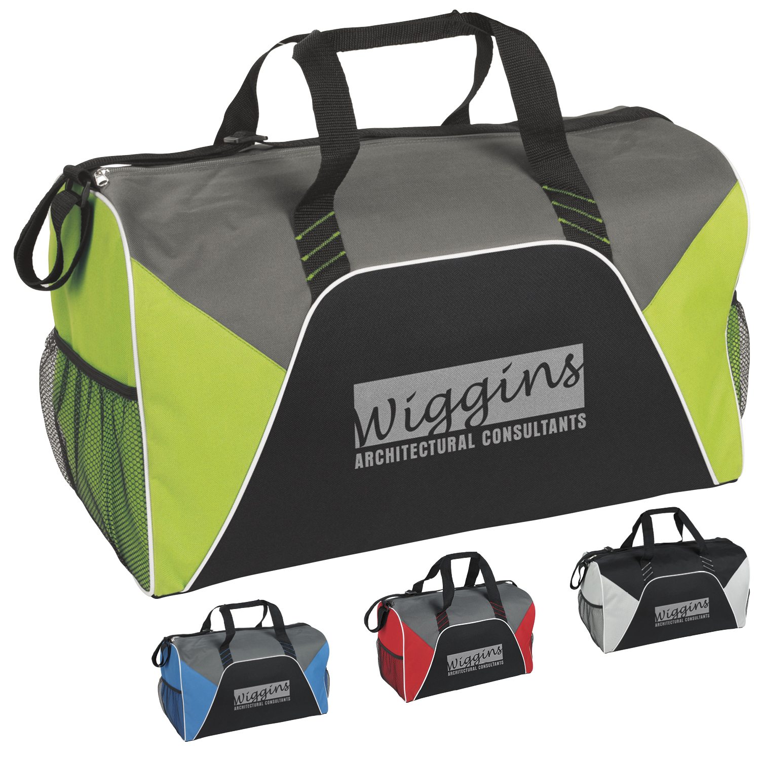 Color Panel Sport Duffel, custom duffel bag with logo imprint 8