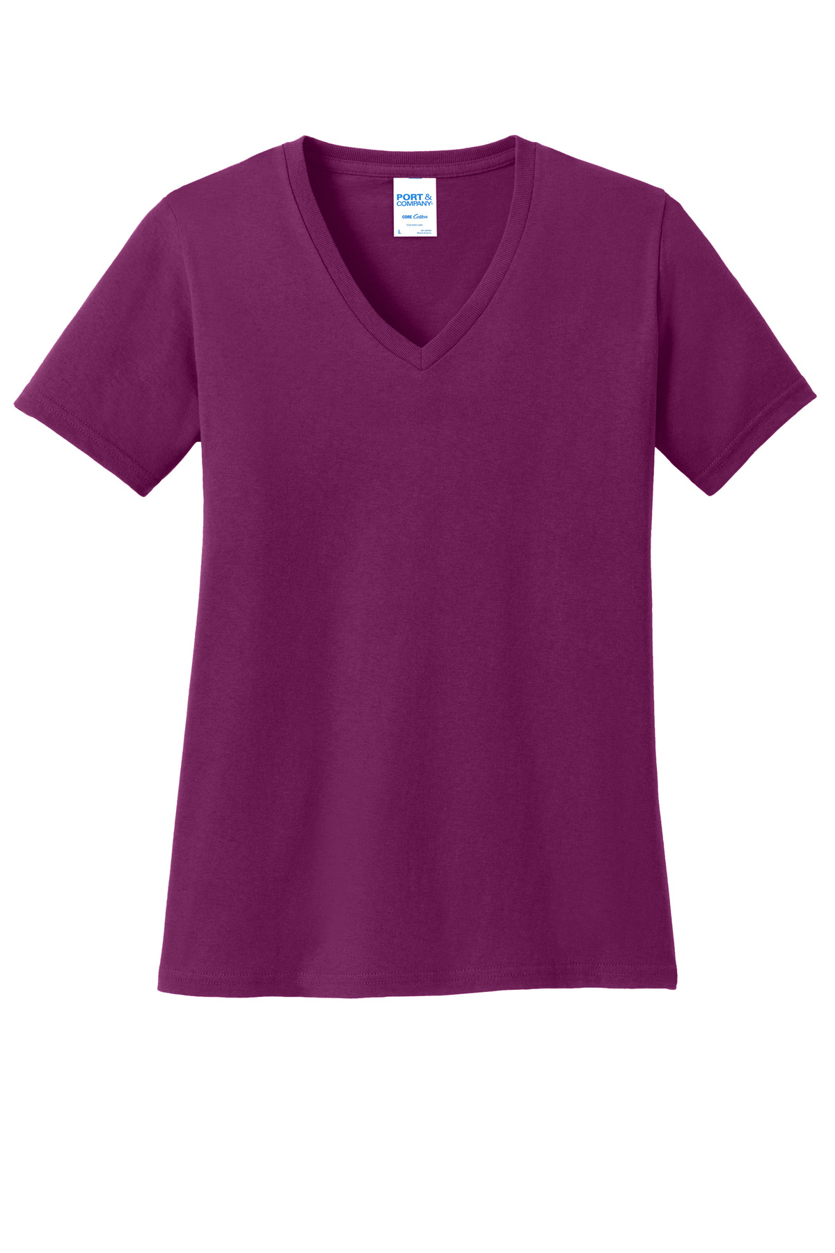 Port & Co Women's Core Cotton V-Neck Tee. LPC54V 177