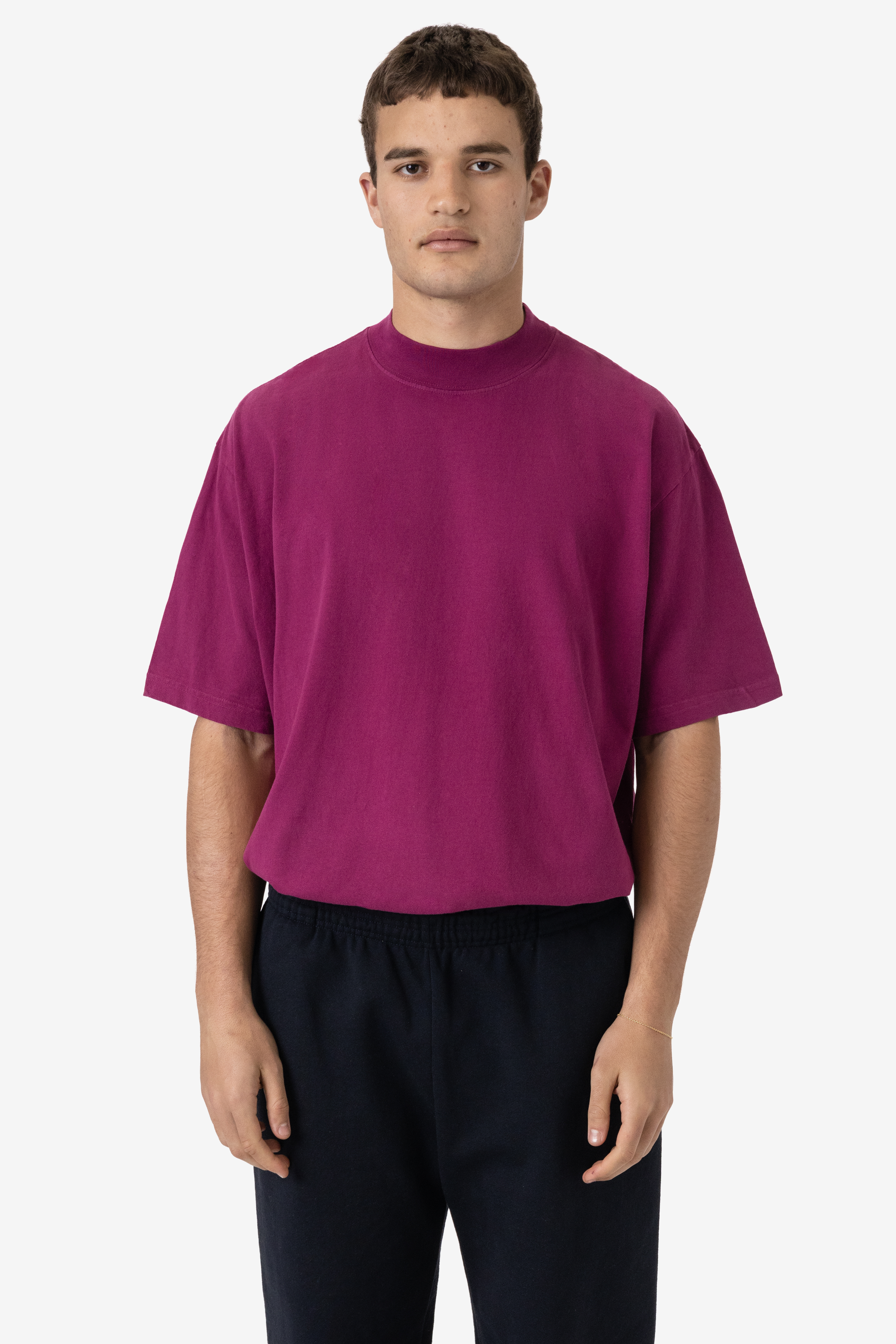 6.5 OZ S/S OVERSIZED GARMENT DYE MOCKNECK T-SHIRT 39