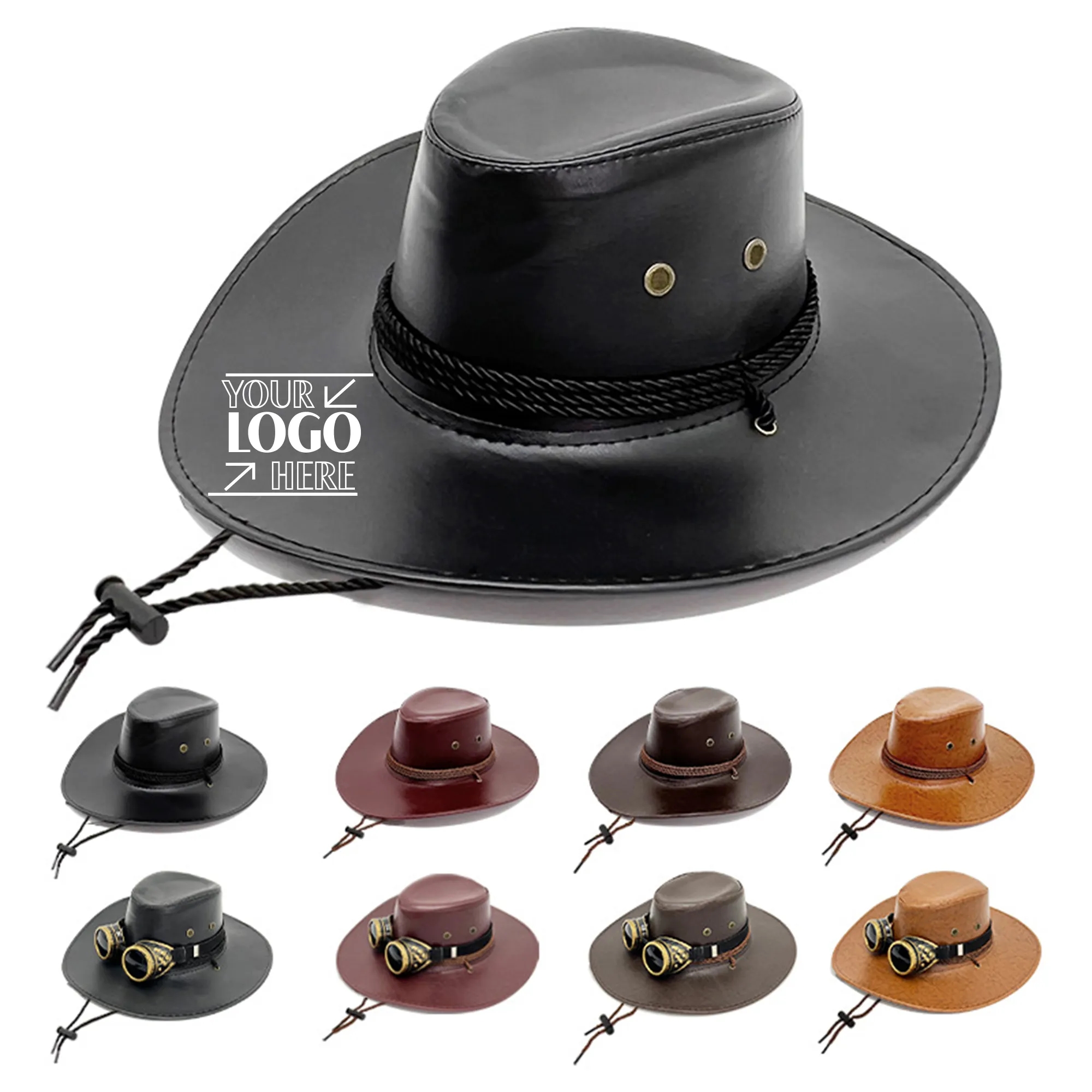 PU Leather Cowboy Hat 1