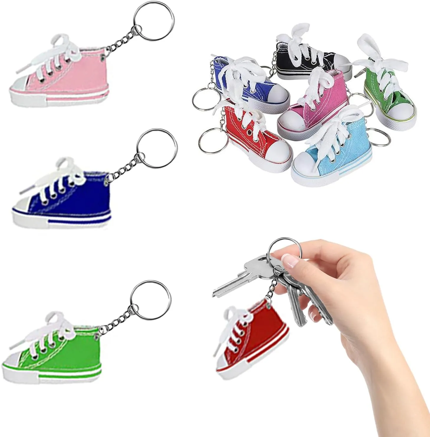 Mini Canvas Shoe Keychain 1