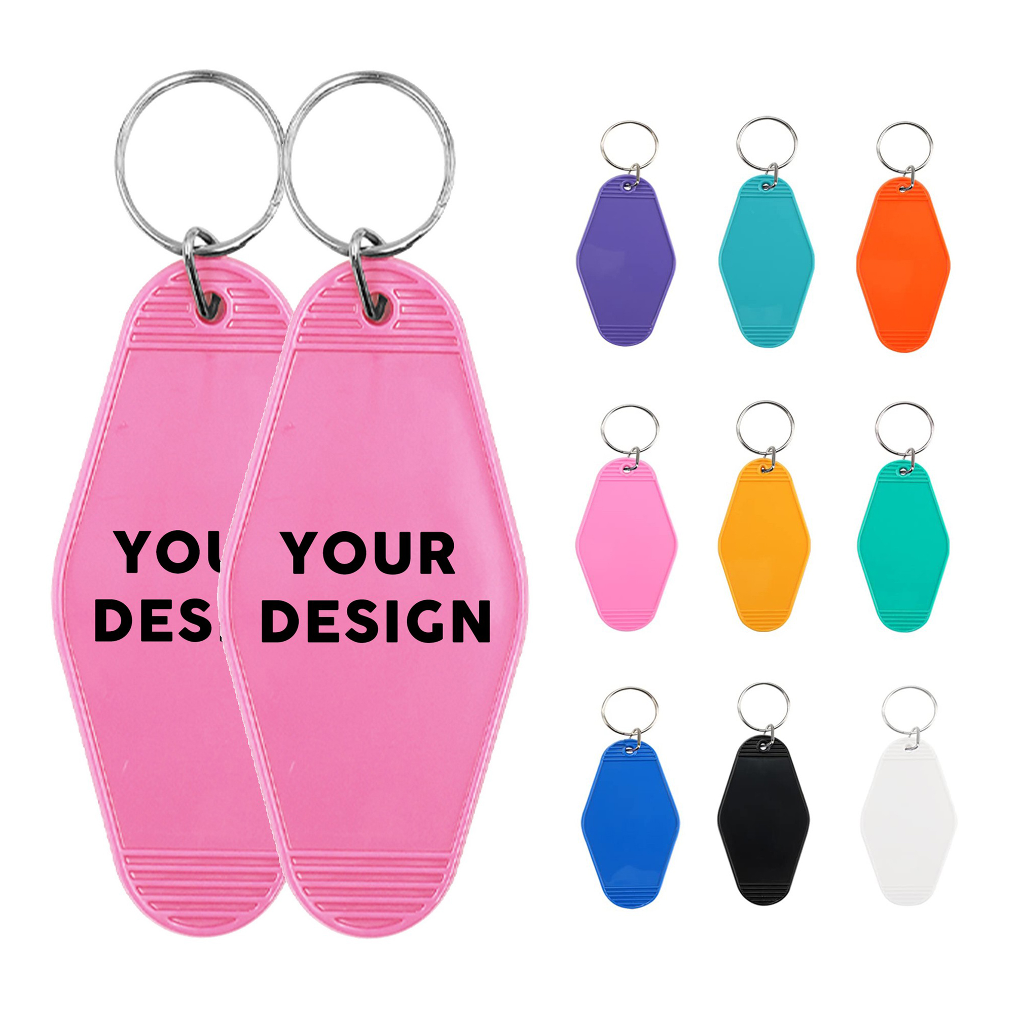 Plastic Diamond Keycard Tag For Hotel Room Keychain 5