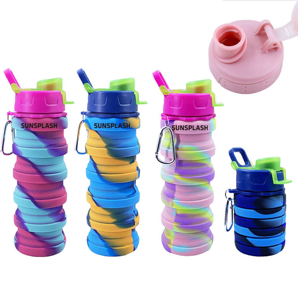17oz Outdoor Sports Silicone Camouflage Collapsible Water Bottle 1