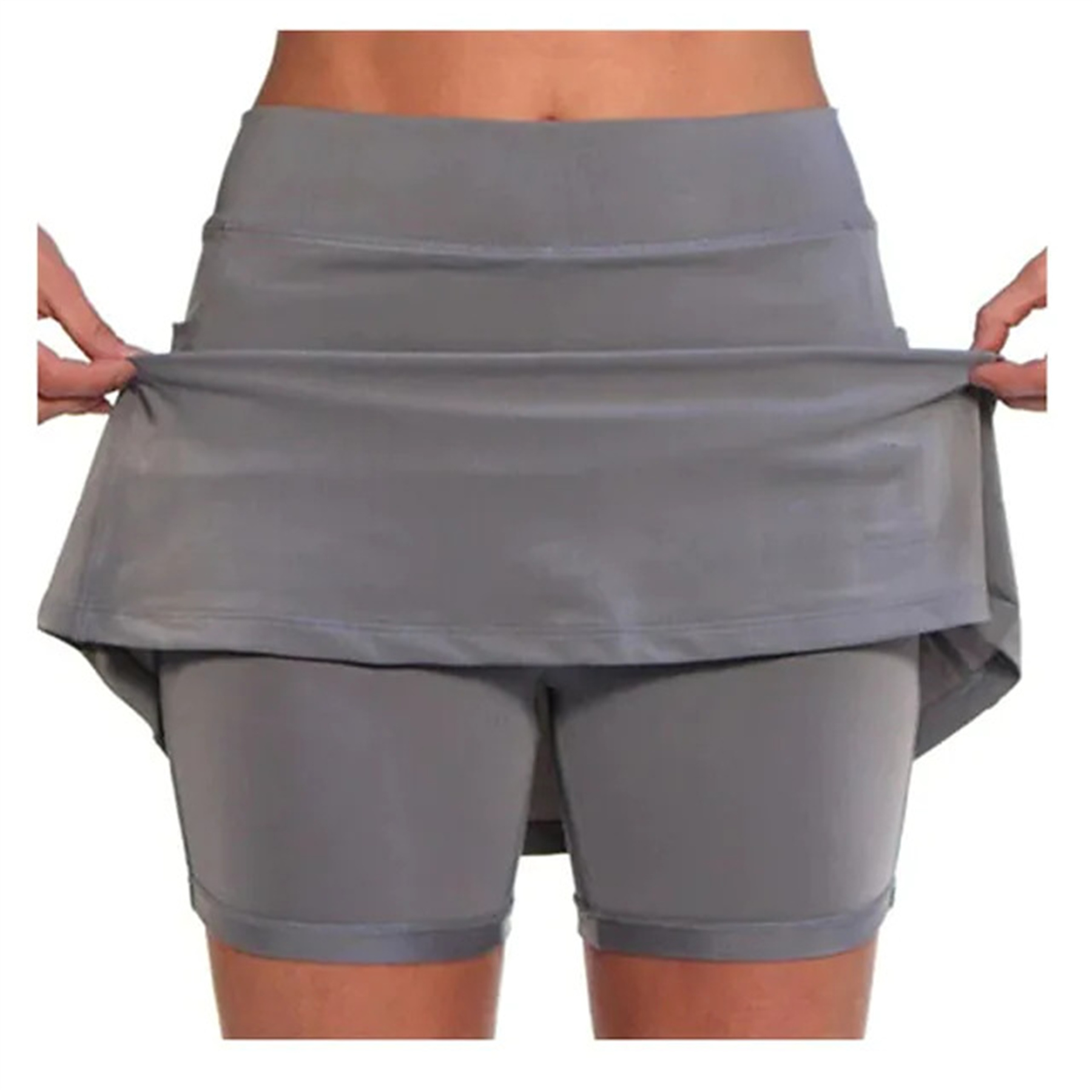 High Waist Athletic Sports Pants Skirt Casual Shorts 2