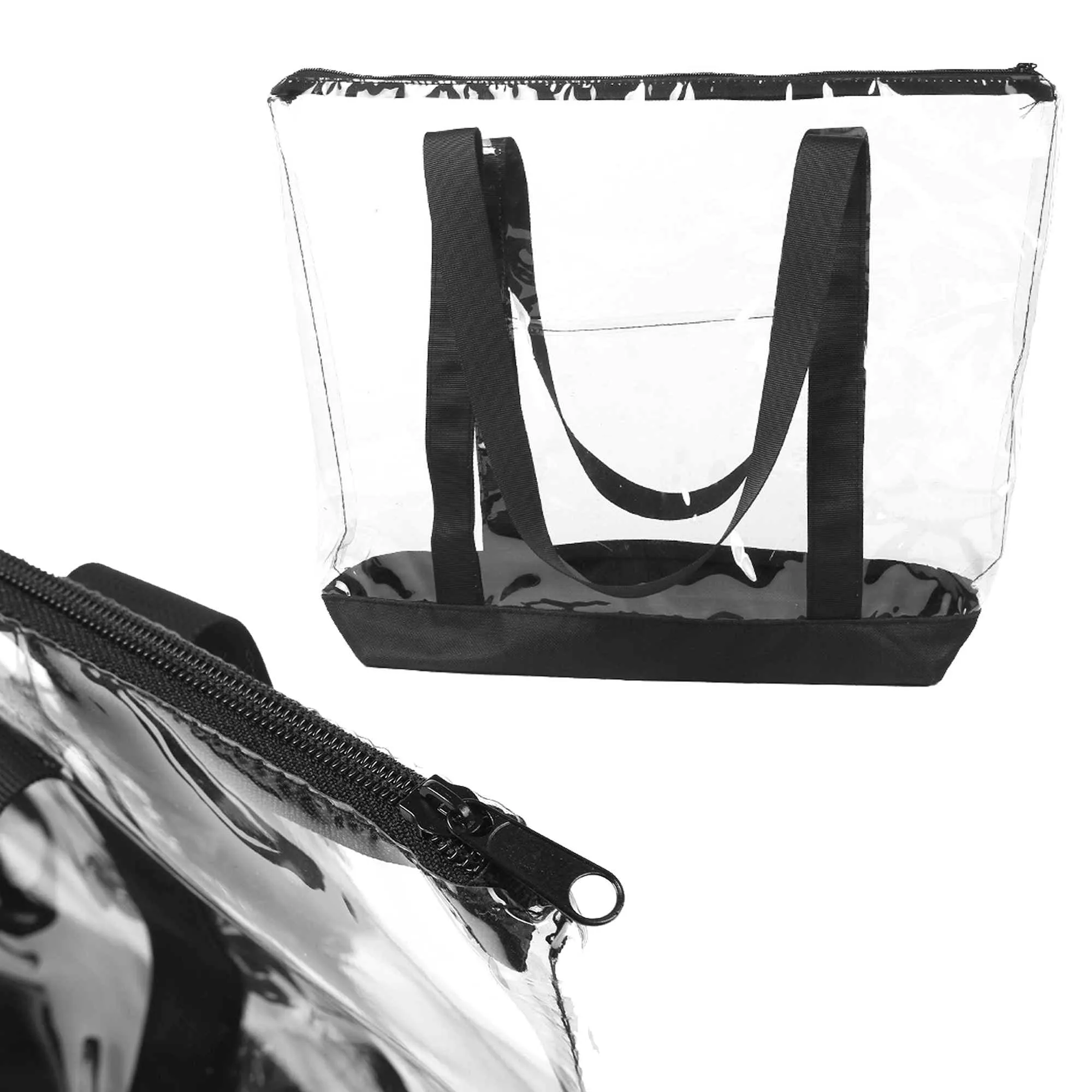Transparent PVC Beach Bag Large Shopping Pouch 2