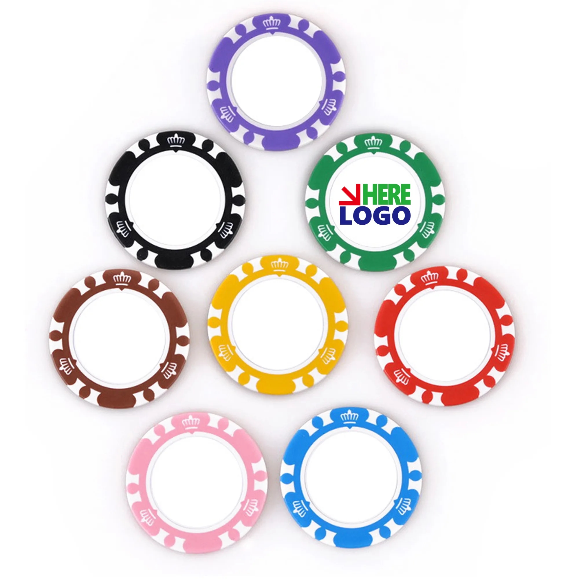 1.6" Portrait Premium Direct Print Poker Chips