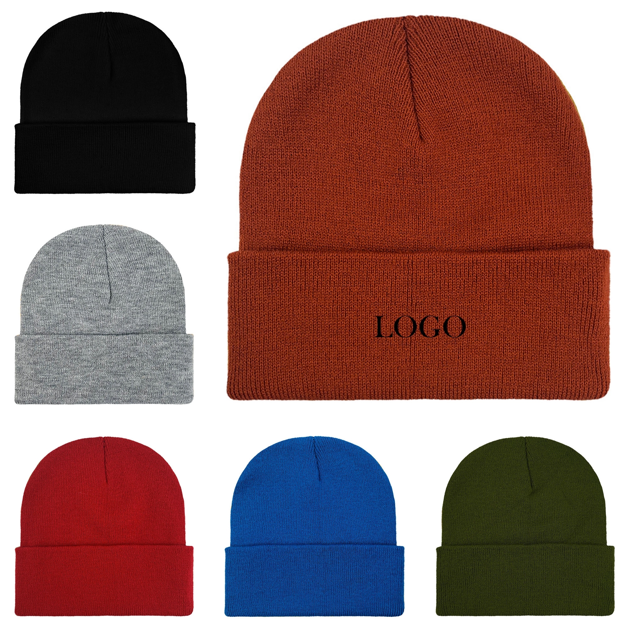 Acrylic Knitted Beanie Hat 6