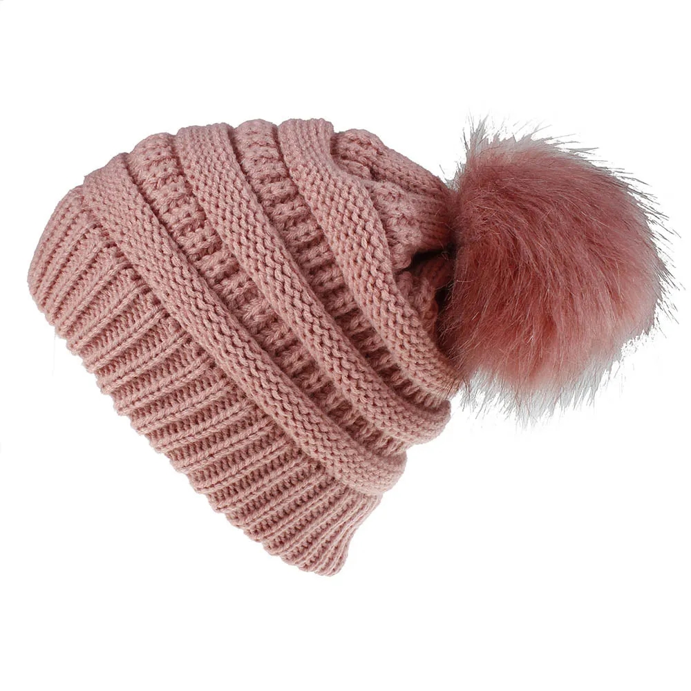 Custom Thick Knitted Multiple Color Blend Beanie Winter Hat 8