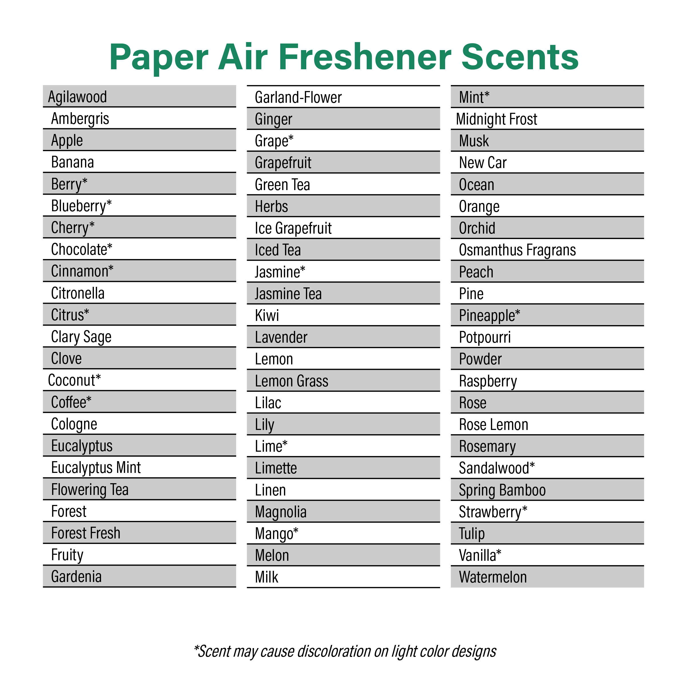 Custom Paper Air Fresheners (Custom Card) 17