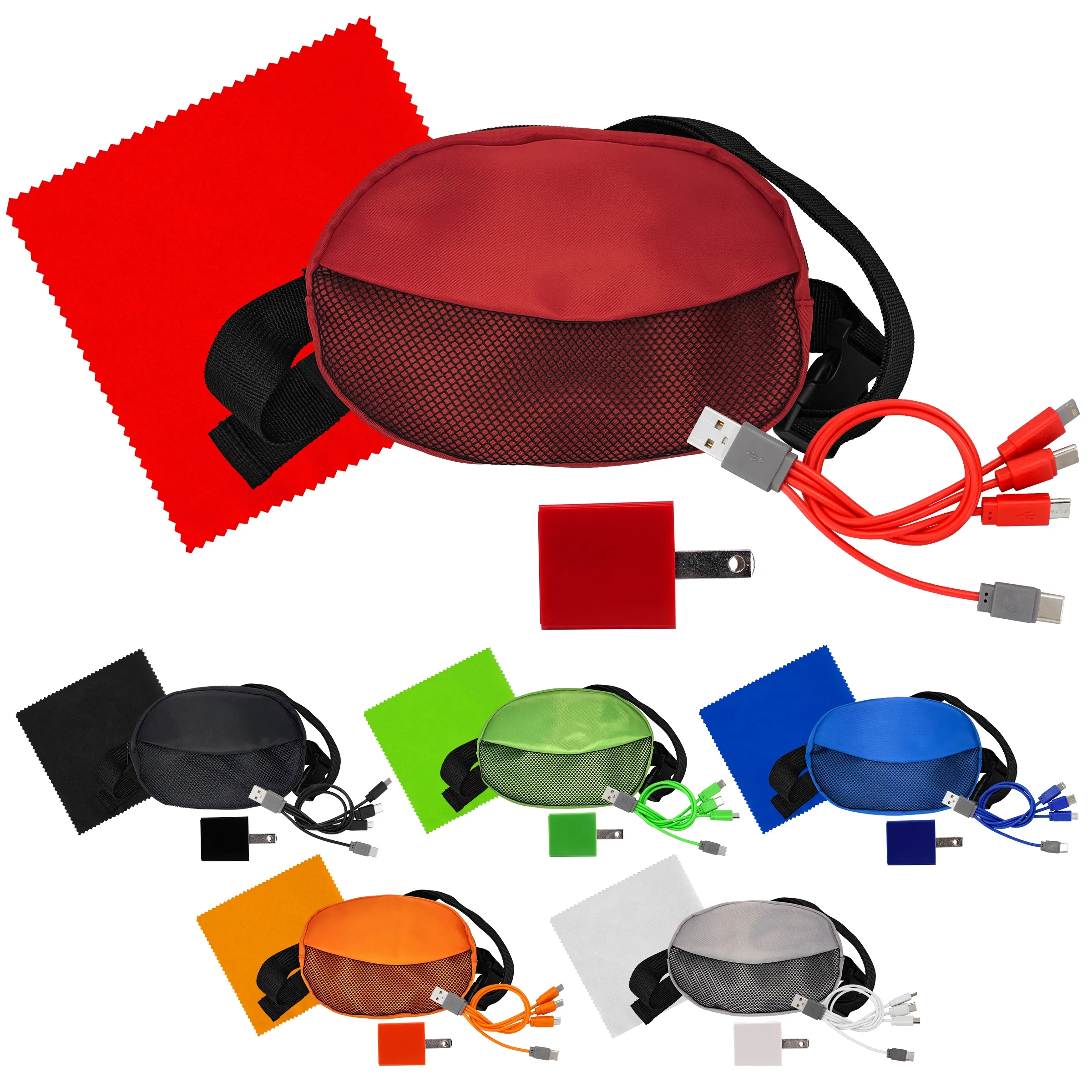 Sporty Charger, Cable and Cloth Travel Set 21