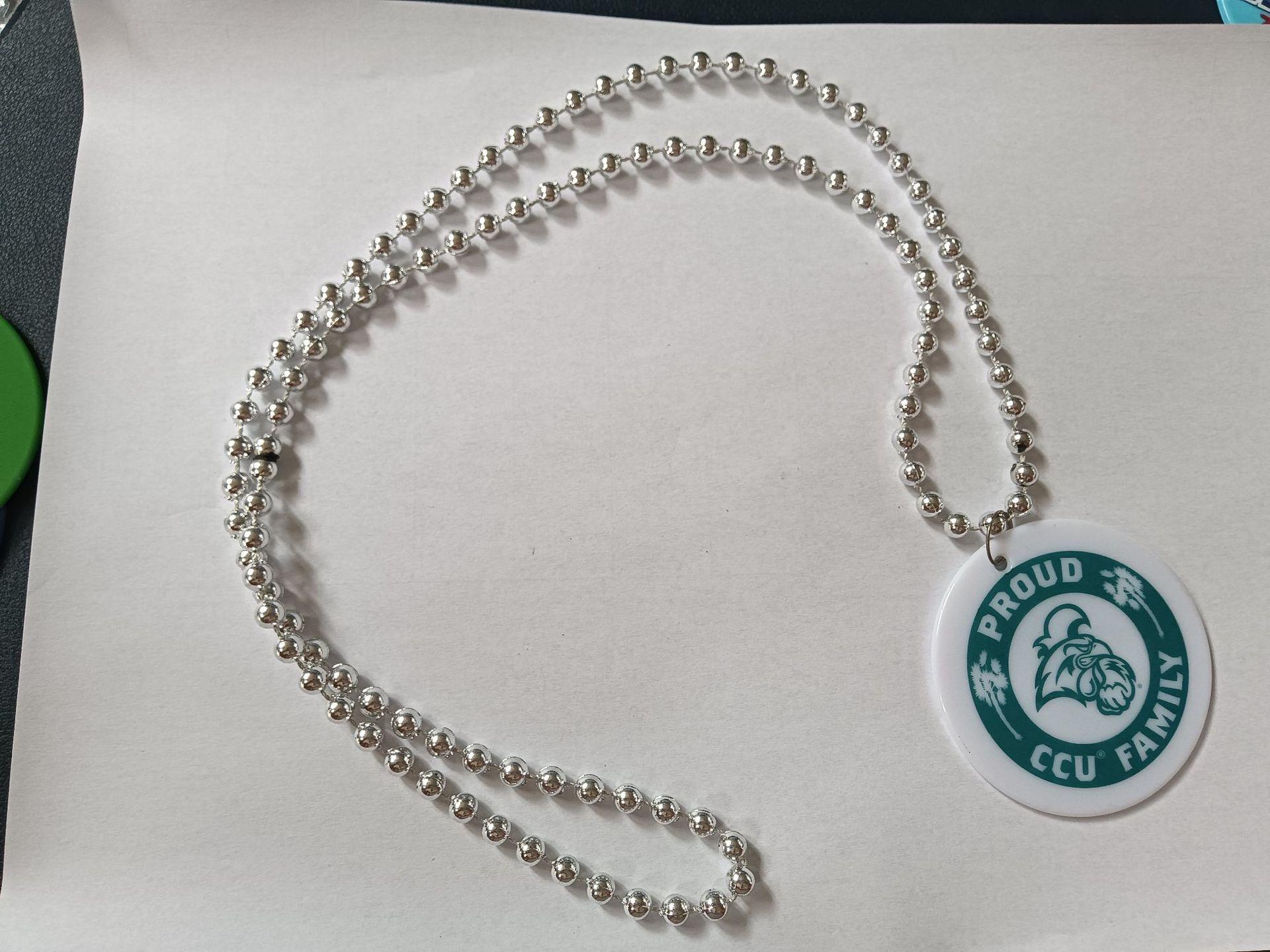 Custom Plastic Medallion Beads Necklace 1
